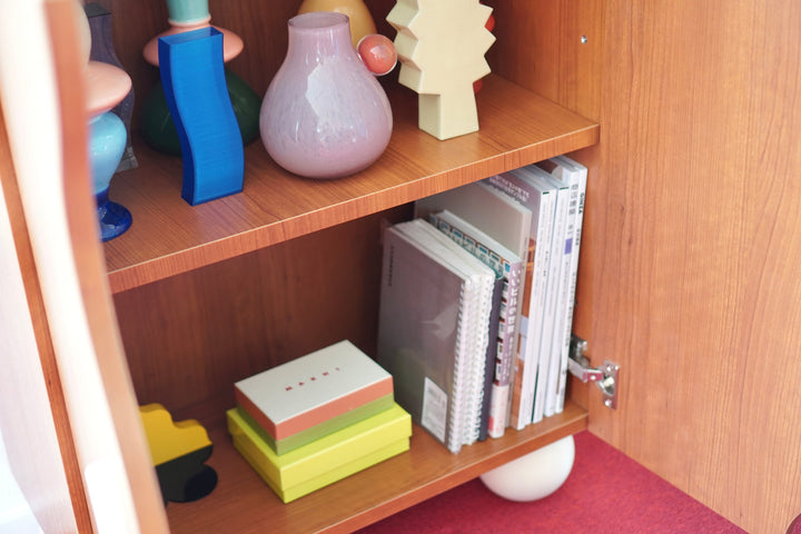 wave door cabinet - cherry
