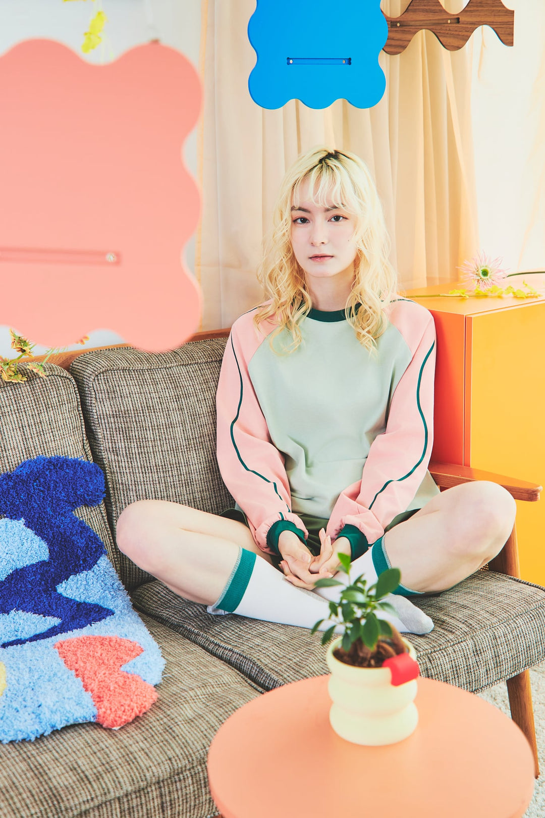 WAVY LINE LONG SLEEVE T-SHIRT