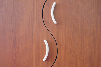 wave door cabinet - cherry