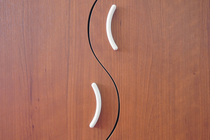 wave door cabinet - cherry