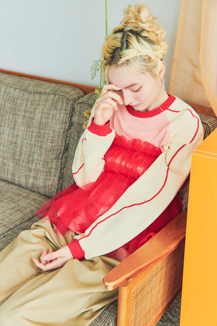 WAVY LINE LONG SLEEVE T-SHIRT