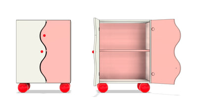 wave door cabinet
